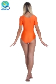 BODY DANZA IN LYCRA MEZZA MANICA ARANCIONE DONNA